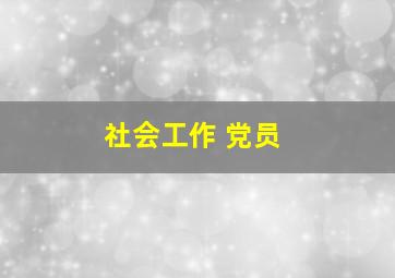 社会工作 党员